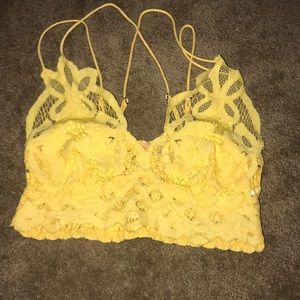 Yellow lace bandeau